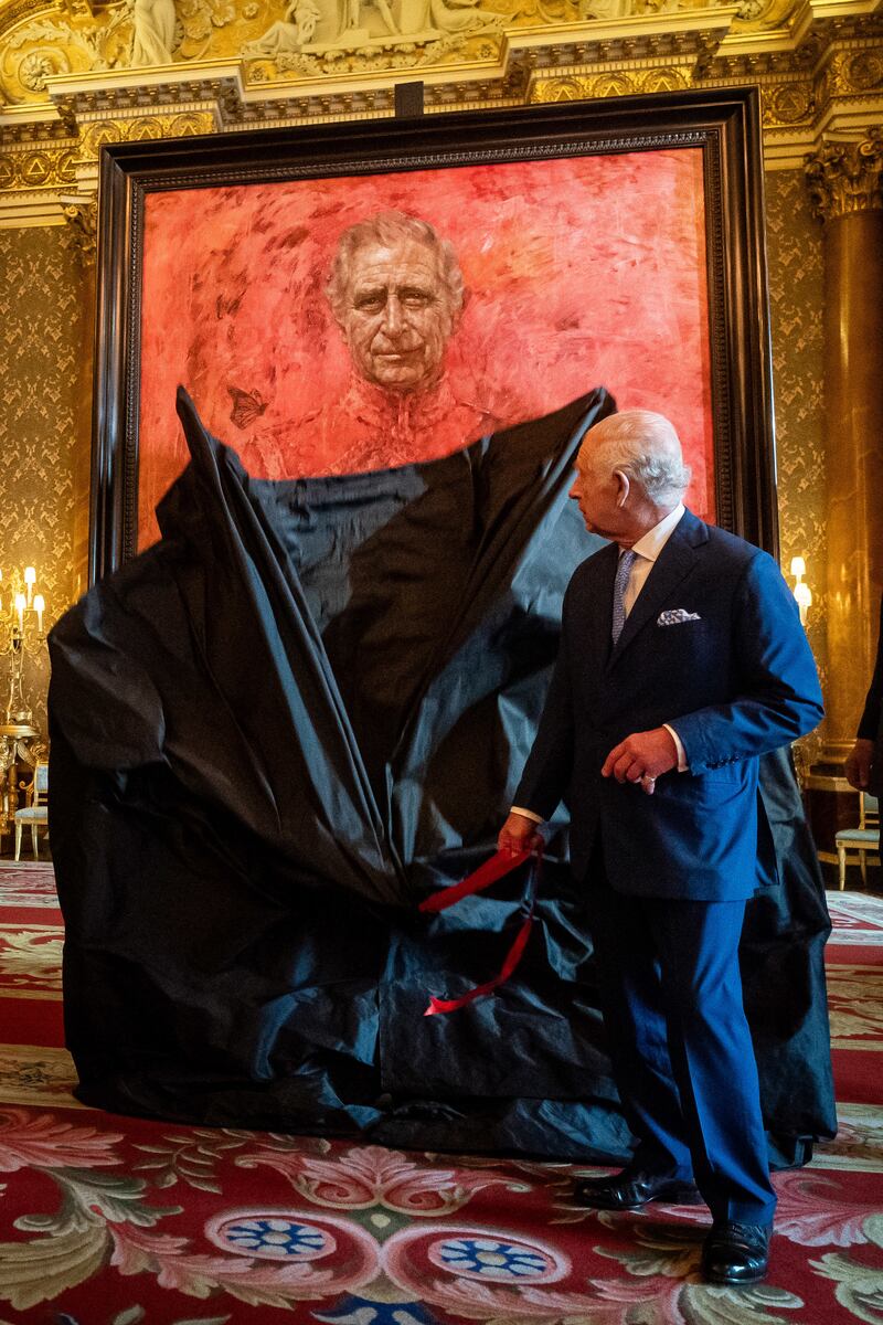 The portrait was begun when Charles was Prince of Wales