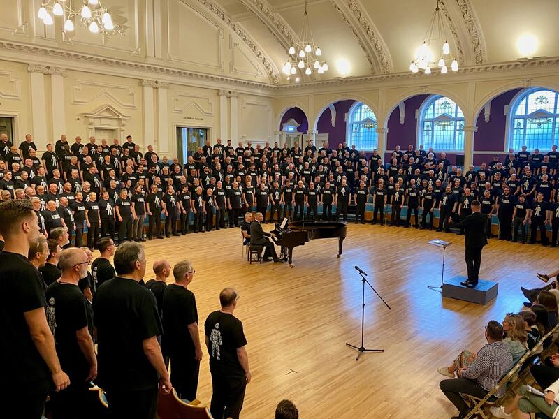 Over 400 men performed at the concert
