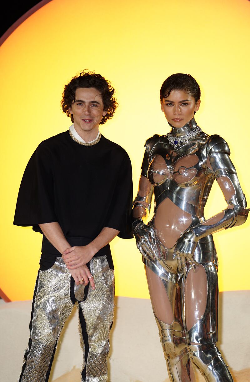 Timothee Chalamet and Zendaya star in the sequel to the sci-fi epic