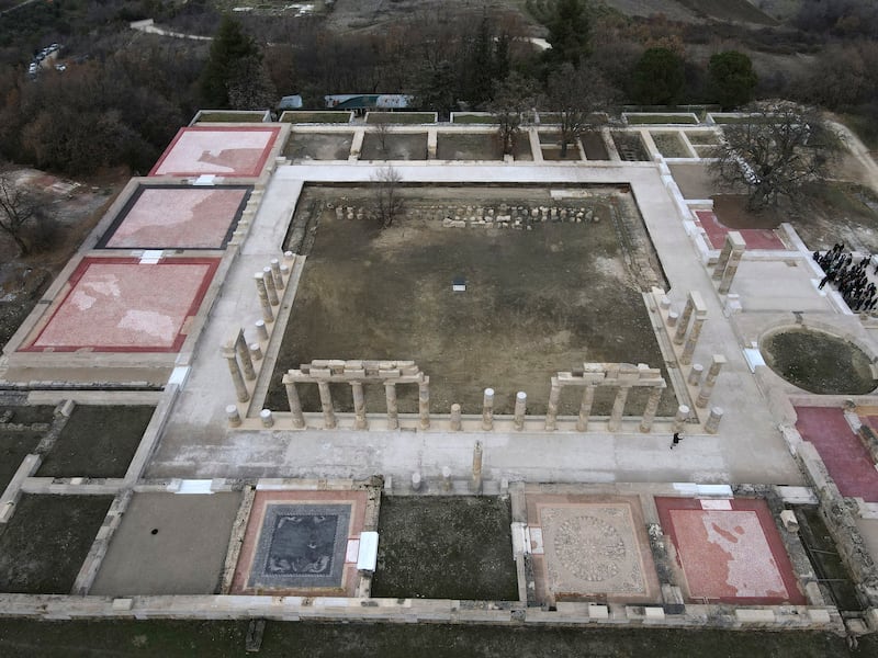 The site is south-west of the port city of Thessaloniki (AP)