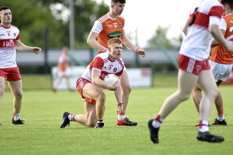 Jude McAtamney in action for Derry U20s in 2018. Picture by Mary K Burke 