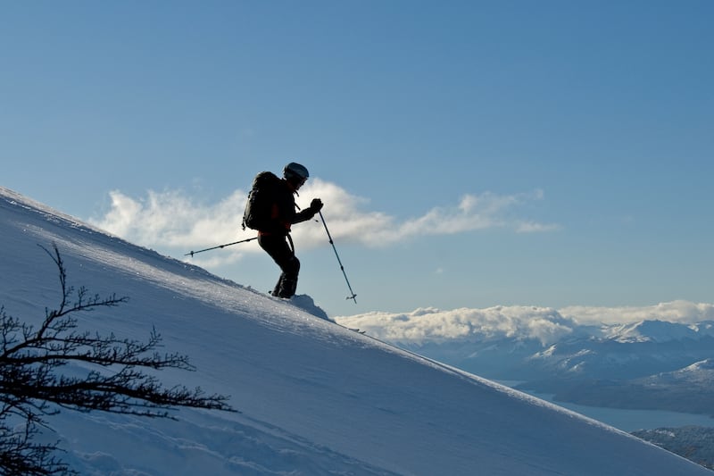 Skiing off piste in Cerro Catedral Bariloche Argentina