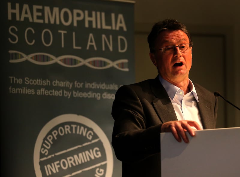 Bill Wright gave a statement on behalf of Haemophilia Scotland after the Penrose Report was published in 2015