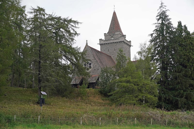 Crathie Kirk in Scotland, where the King will attend a morning service