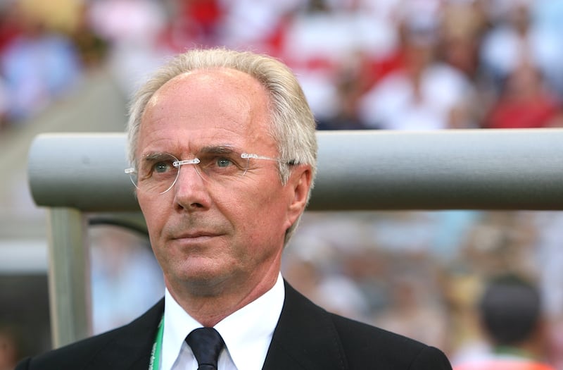 Sven-Goran Eriksson was England manager between 2001 and 2006