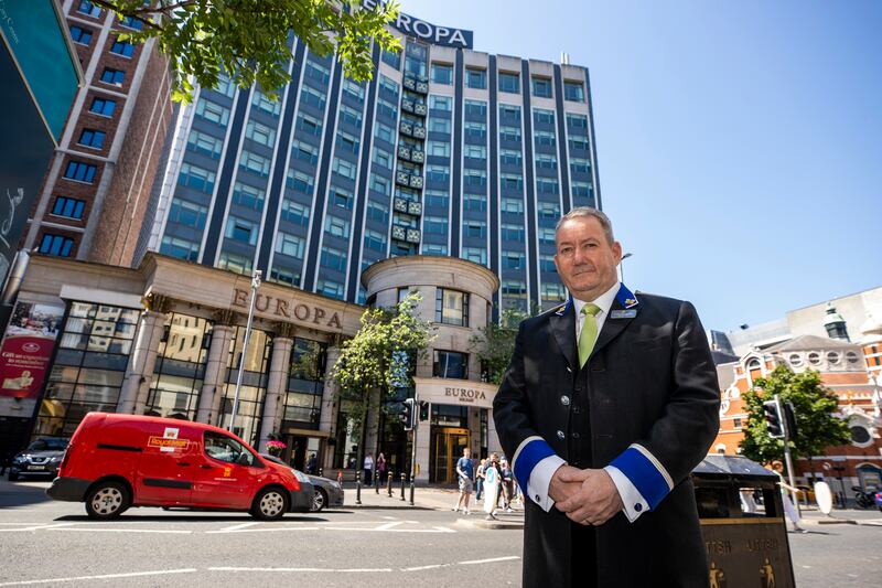 Martin Mulholland, Head Concierge at the Europa Hotel in Belfast, who has been awarded a BEM. Picture date: Wednesday June 14, 2023. PA Photo. See PA story HONOURS Ulster Mullholland. Photo credit should read: Liam McBurney/PA Wire