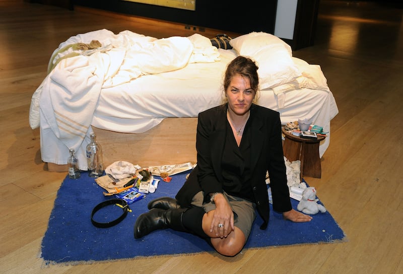 Artist Tracey Emin during a photocall with her piece My Bed