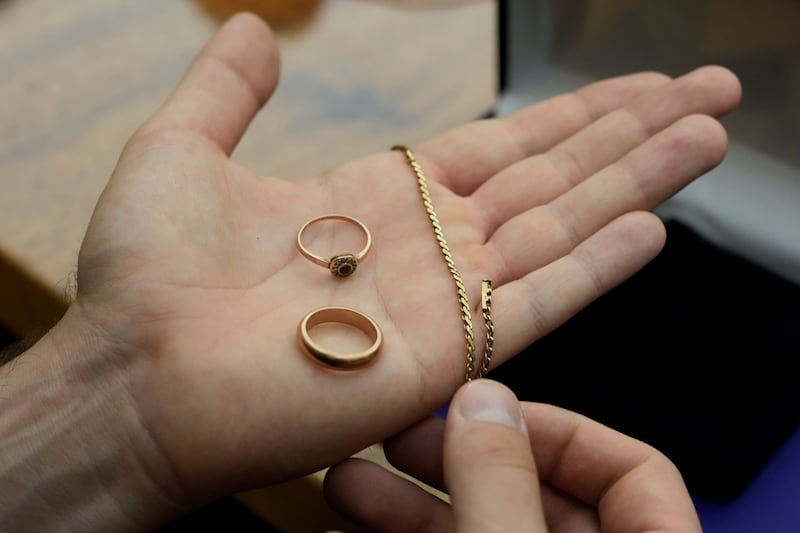 Relatives were reunited with items belonging to relatives placed in a Nazi concentration camp (AP)