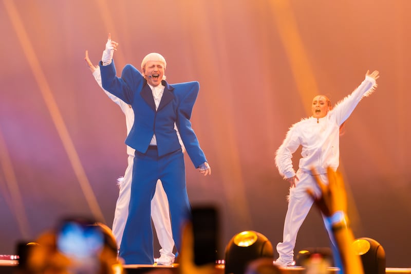 Joost Klein performing Europapa for Netherlands at the Second Semi-Final of the 2024 Eurovision Song Contest in Malmo (Corinne Cumming/EBU)