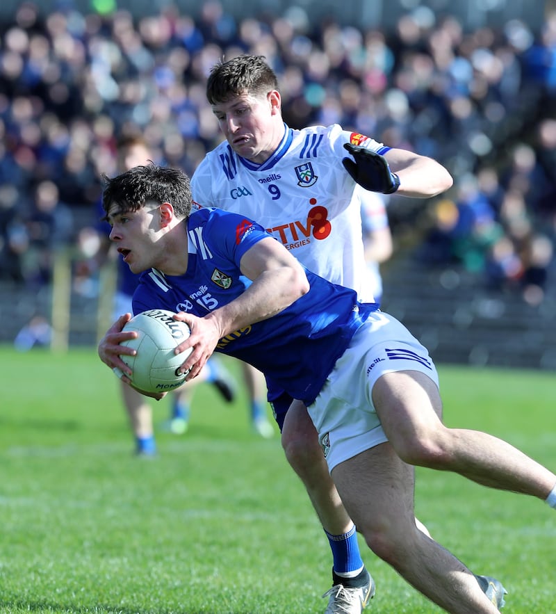 Darren Hughes was stretchered off and taken to hospital with a leg injury. Pic Philip Walsh