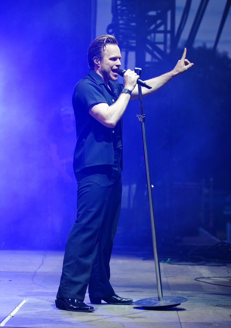 Olly Murs at the Flackstock festival on Monday