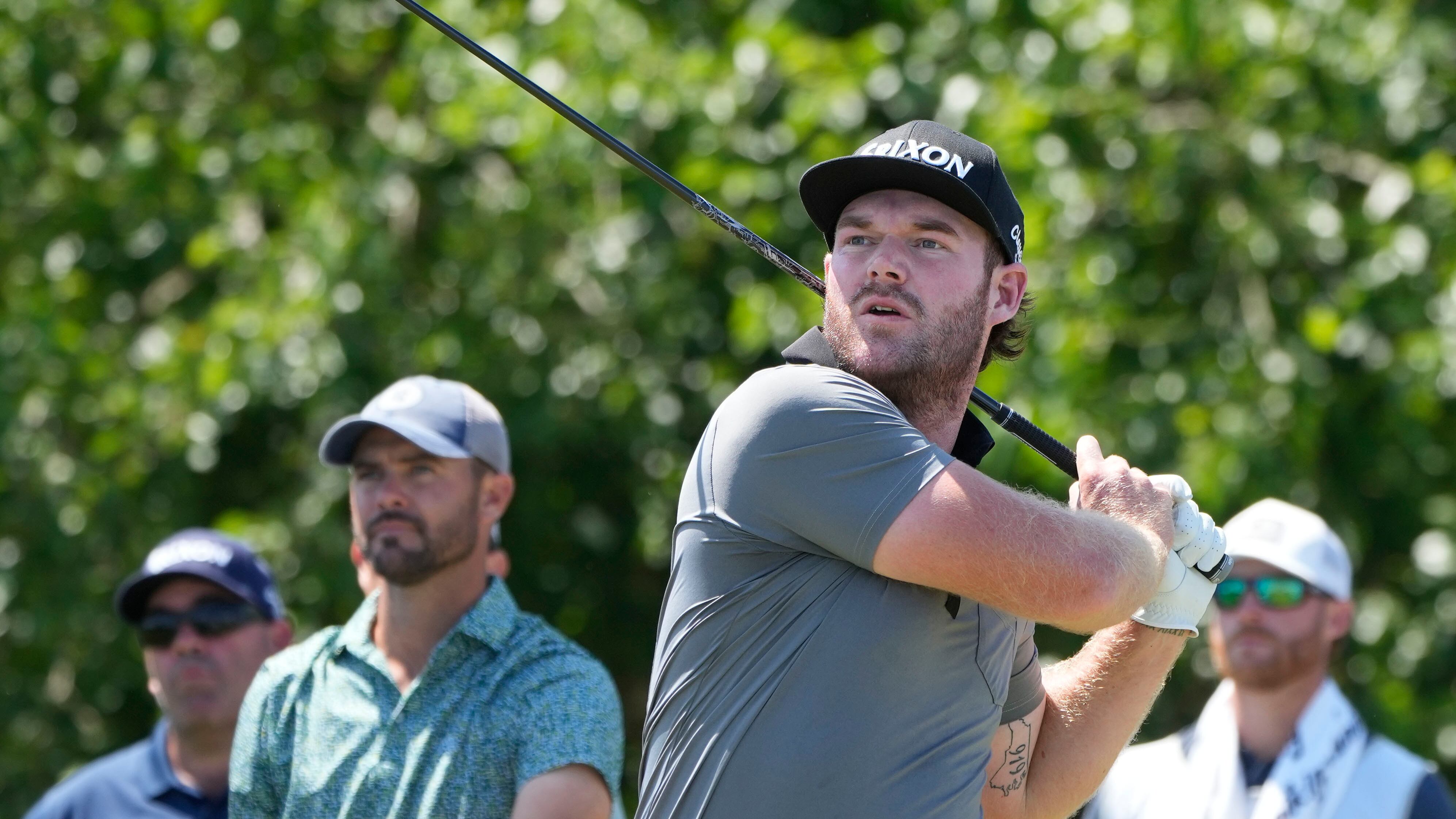 Grayson Murray withdrew with two holes remaining of Friday’s second round, citing illness (Gerald Herbert/AP)