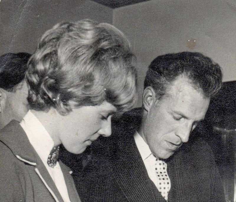 Anne Hailes with Bruce Forsyth when he appeared on Ulster Television&rsquo;s Roundabout magazine programme in the 1960s 