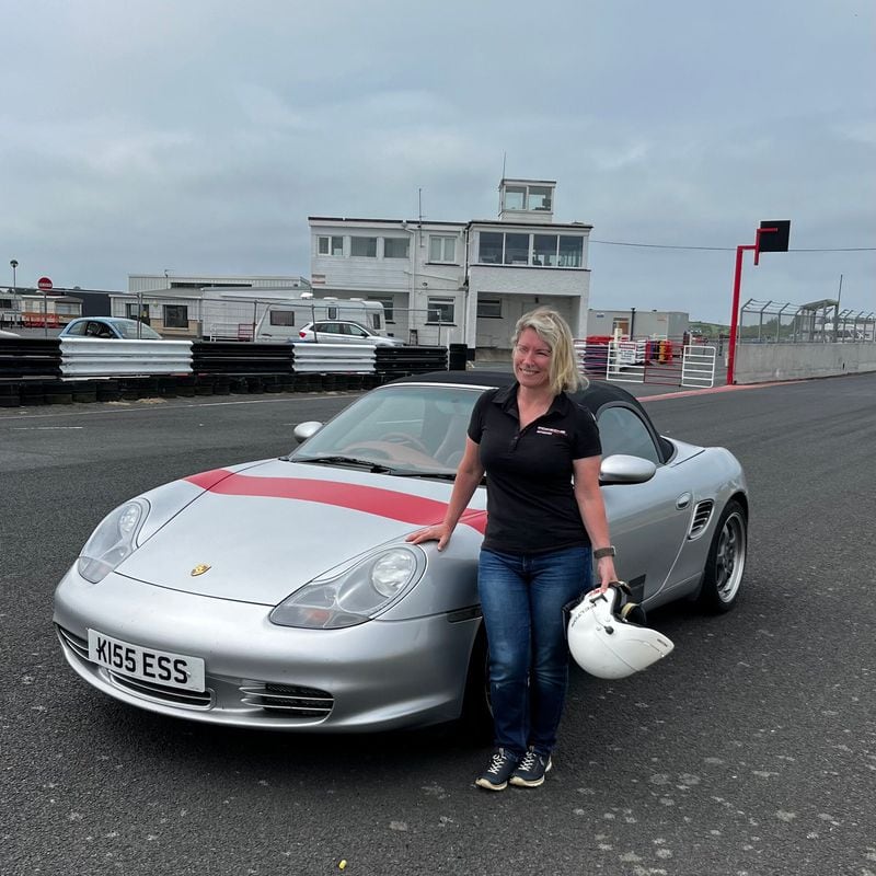 A member of the Porsche Club, Tina recently completed her advanced driver’s certificate and is a regular at the Kirkistown race track near Newtownards