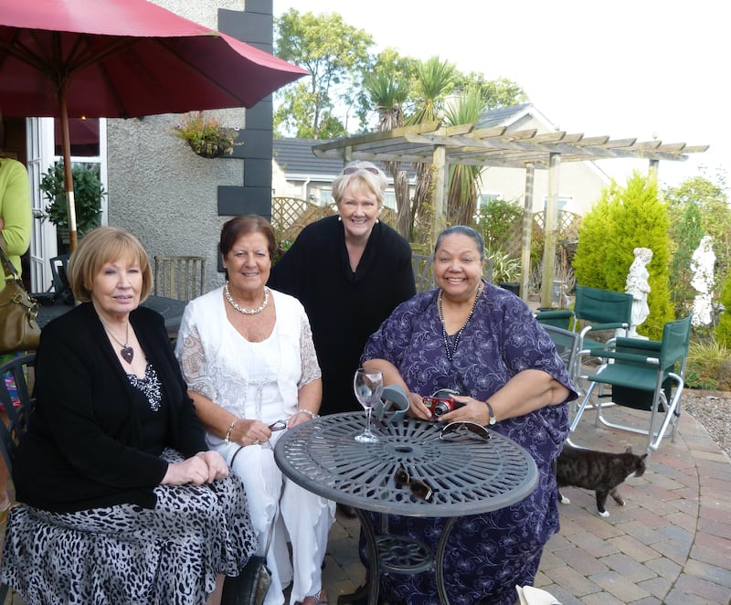 Candy Devine with fellow singer Muriel Day, her friend Norma O’Donnell and Anne Hailes