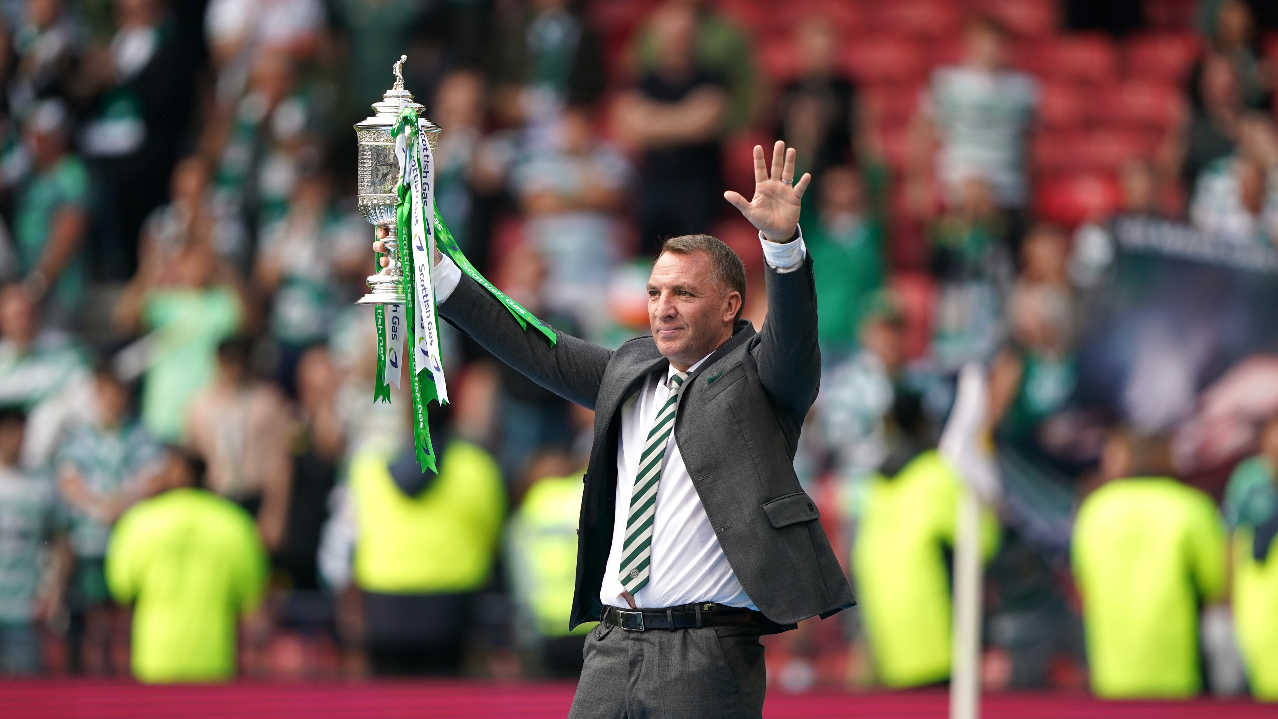 Brendan Rodgers led Celtic to a league and cup double