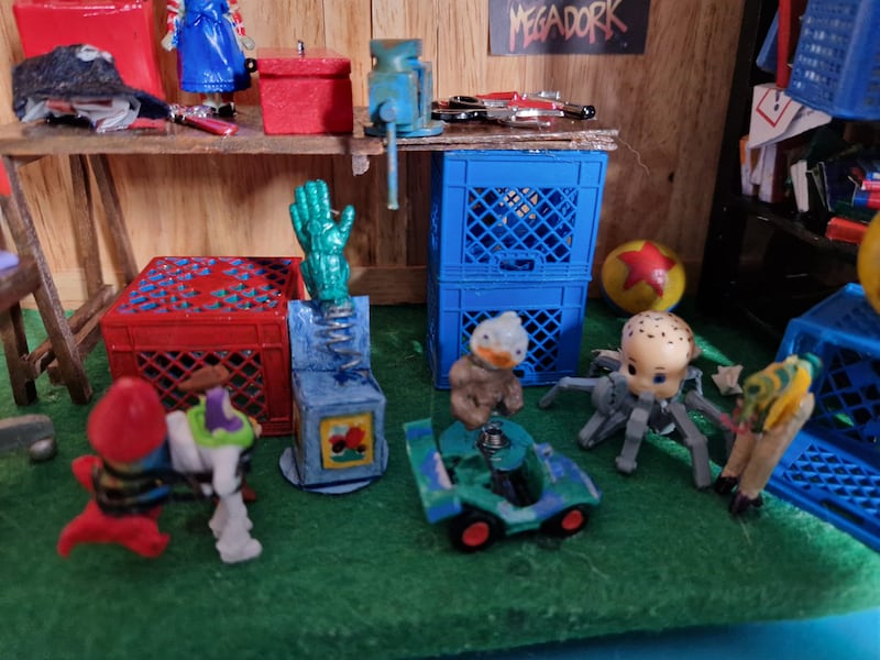 Sid’s Mutant Toys are featured in the mini room