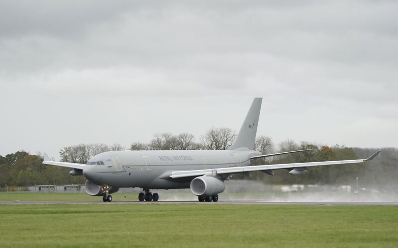 A Voyager aircraft from RAF Brize Norton in Oxfordshire was the first flight in the UK to use 100% Sustainable Aviation Fuel when it took off in November 2022