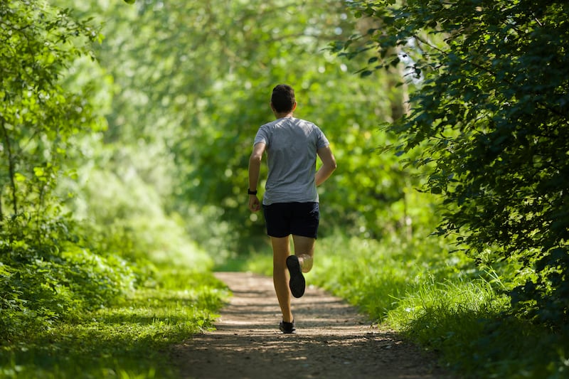 Young man running