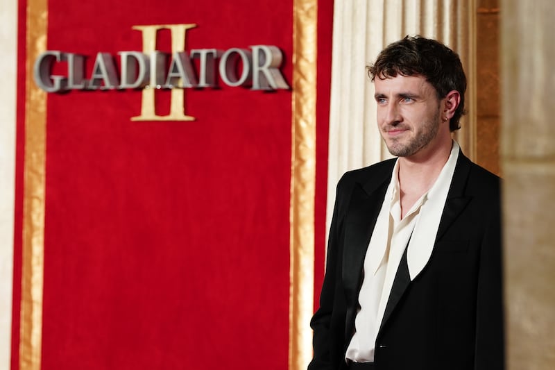 Paul Mescal attending the Royal Film Performance and world premiere of Gladiator II