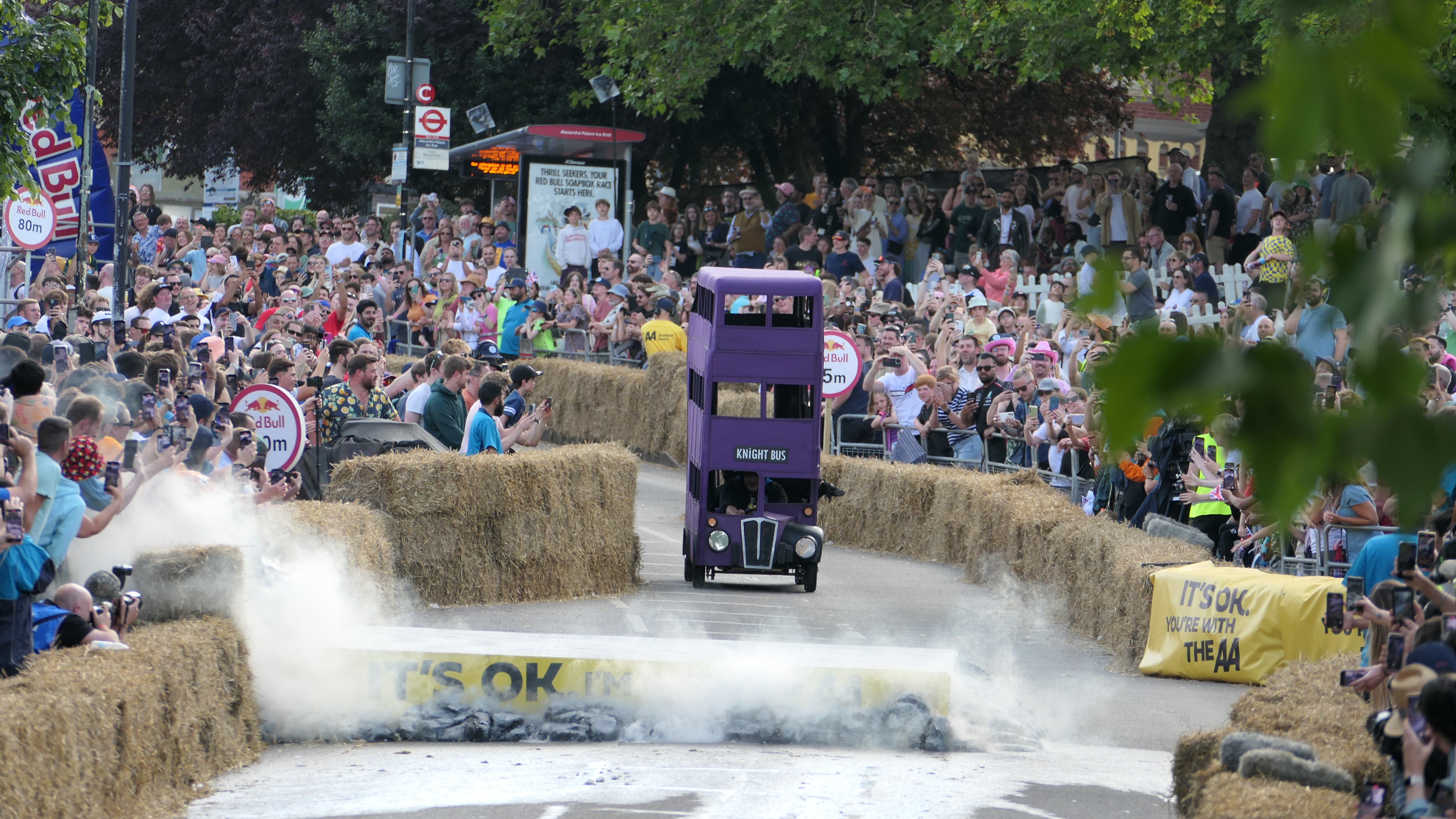 The Knight Bus soapbox in action
