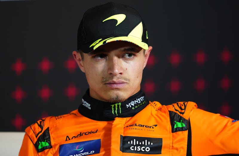 Lando Norris is hot on the heels Of Max Verstappen .