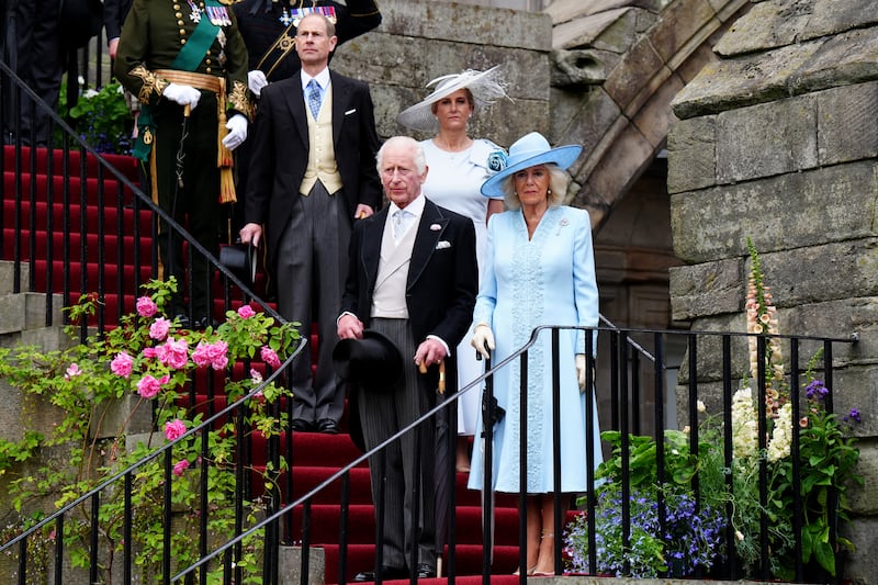 The King and Queen with the Duke and Duchess of Edinburgh
