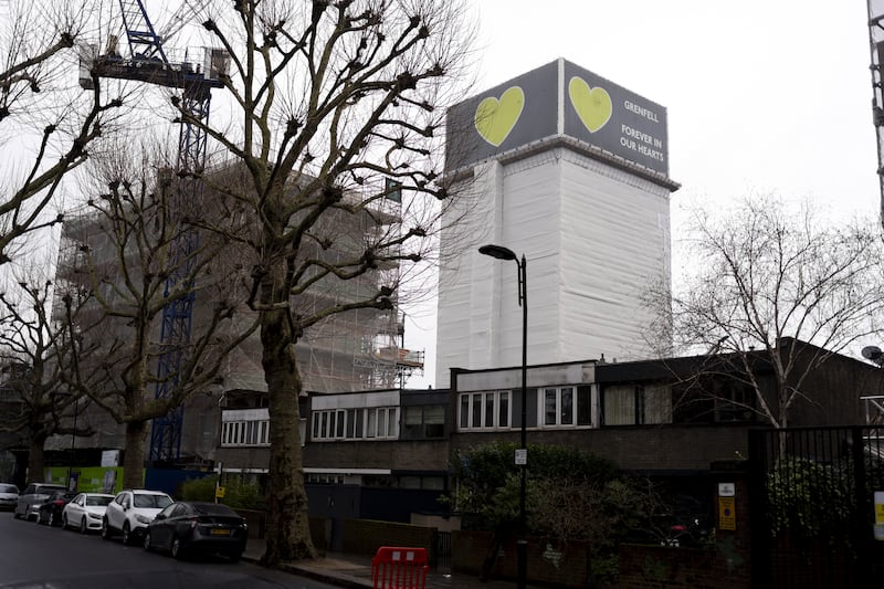 What is left of the tower has stood in place in the years since the fire