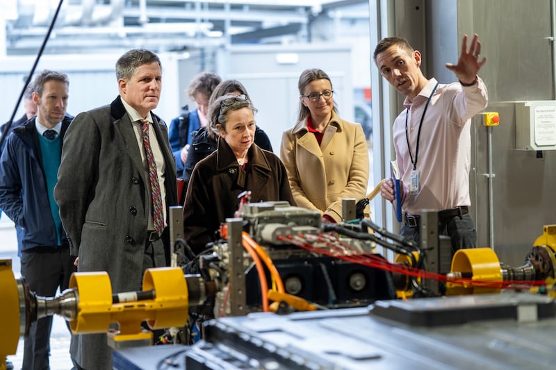 Ford engineer Iain Murray explains EV battery tray testing (Ford)