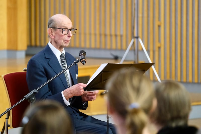 The Duke of Kent delivers his speech