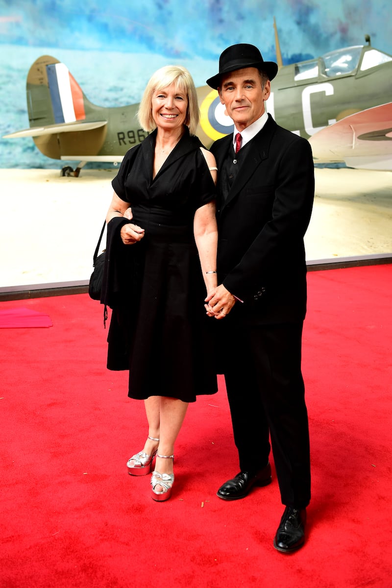 Sir Mark Rylance with his wife Claire van Kampen at the Dunkirk world premiere in London