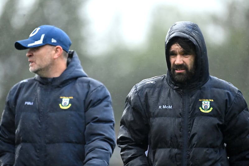 Dromore management duo Paul McIver and Ryan McMenamin (right),