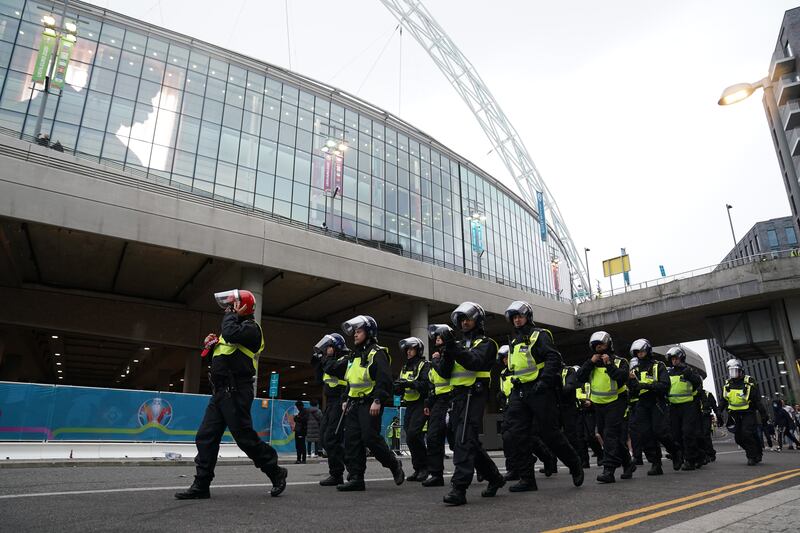 Police also dealt with trouble at the Uefa Euro 2020 Final at Wembley