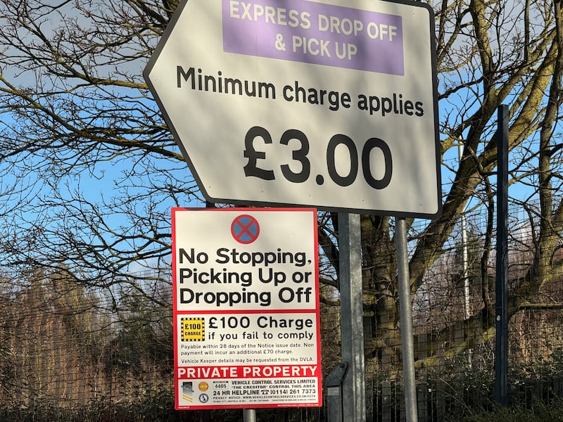 Signs at the Belfast City Airport. PICTURE: MAL MCCANN