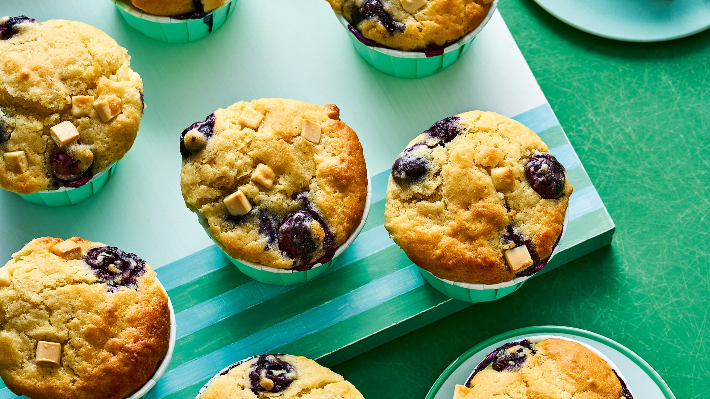 White chocolate and blueberry muffins from Pinch Of Nom Air Fryer