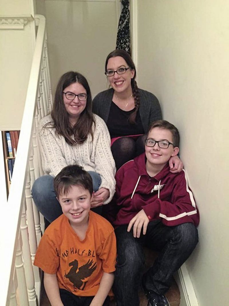 Myra Zepf, Children&#39;s Writing Fellow for Northern Ireland is planning to have family reading parties in 2018 with her children &Aacute;ine (14), Kilian (12) and Lorcan (9) 