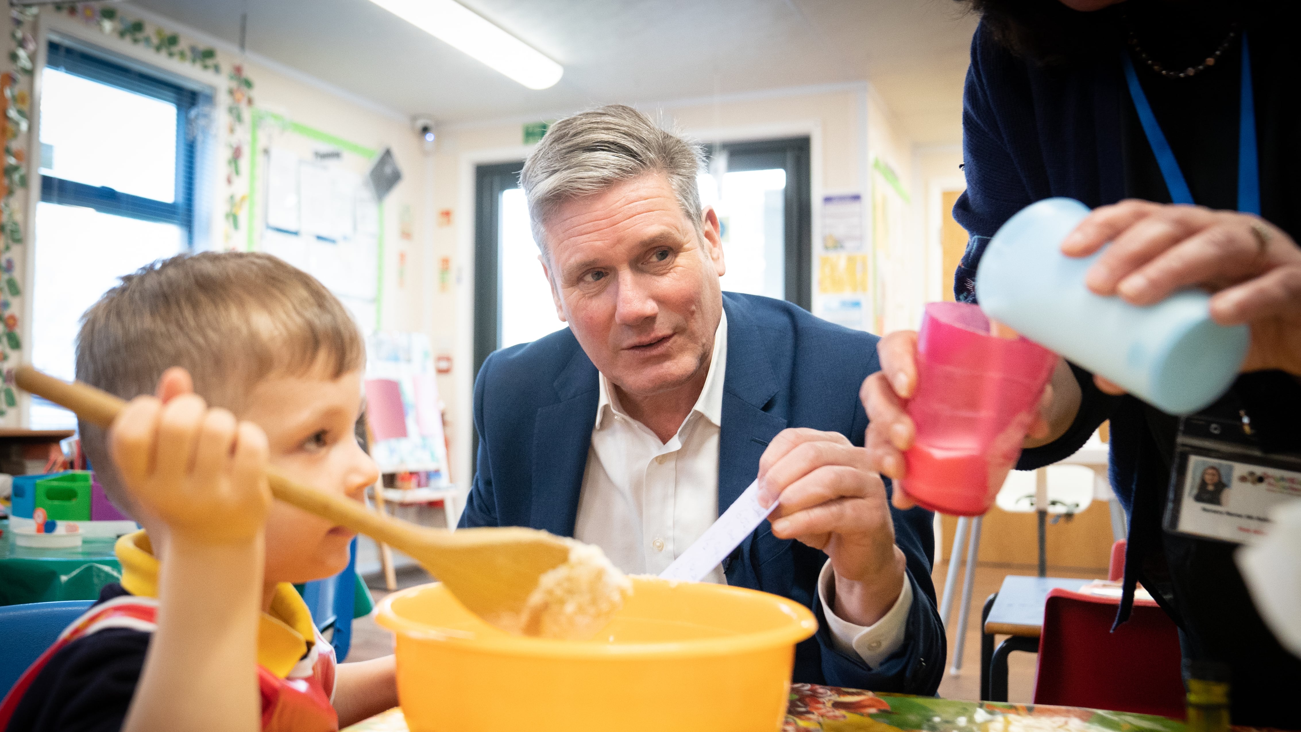 Labour leader Keir Starmer has set out plans to create 3,300 school-based nurseries