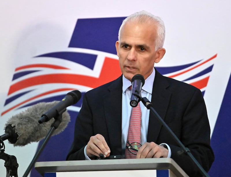 Brexit campaigner Ben Habib of Reform UK, speaking during the TUV party conference at the Royal Hotel in Cookstown, Co Tyrone