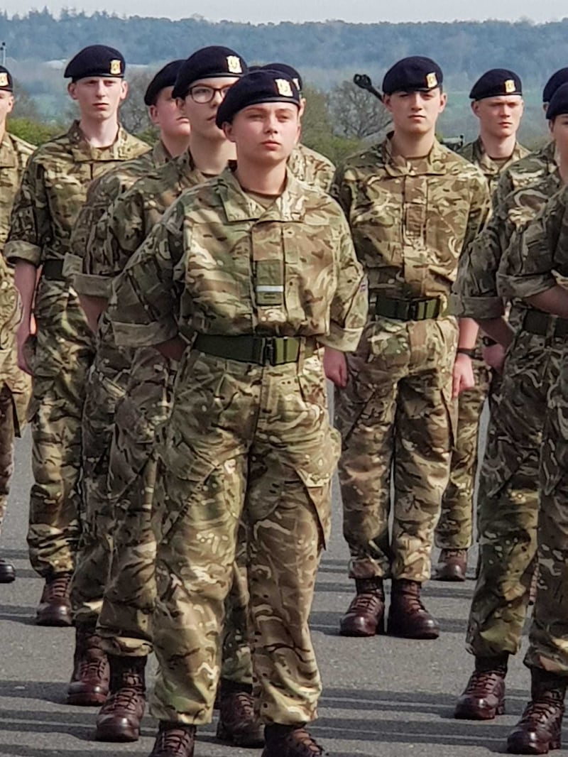 Royal Artillery Gunner Jaysley Beck pictured on parade