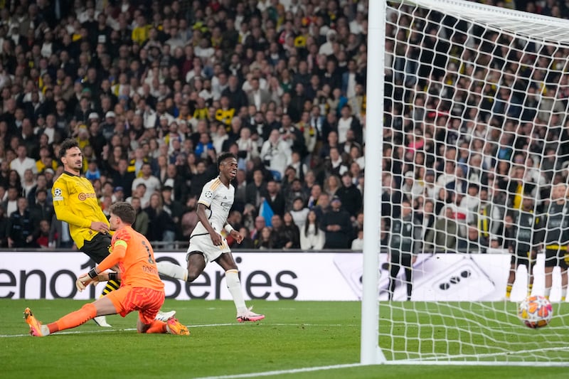 Vinicius Junior scored the clinching goal for Real Madrid in the Champions League final at Wembley (AP)