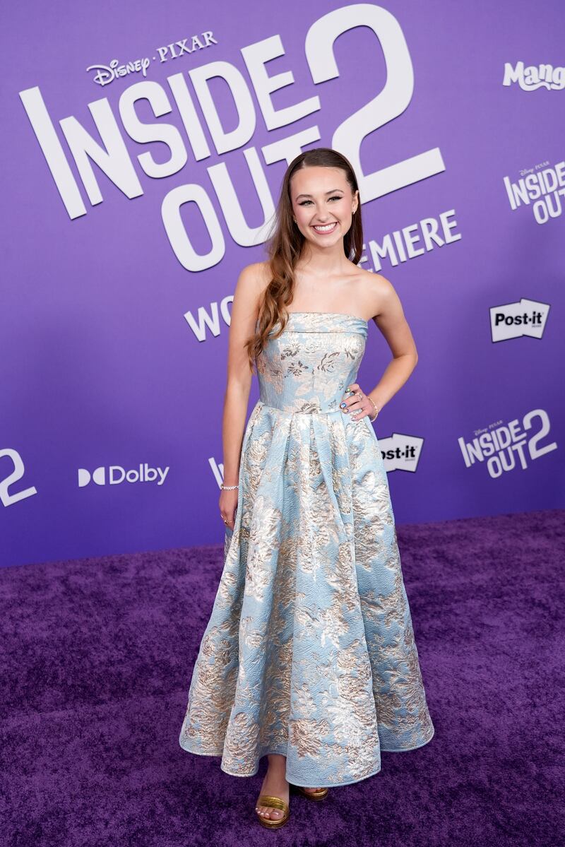 Kensington Tallman, a cast member in Inside Out 2 (Chris Pizzello/AP)