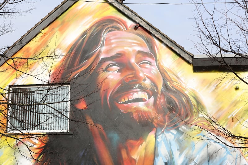 Dan Kitchener new mural entitled ‘Light Of The World’ - on the Crown Jesus Ministries (Old Berry Street Presbyterian building) in Belfast. PICTURE: MAL MCCANN