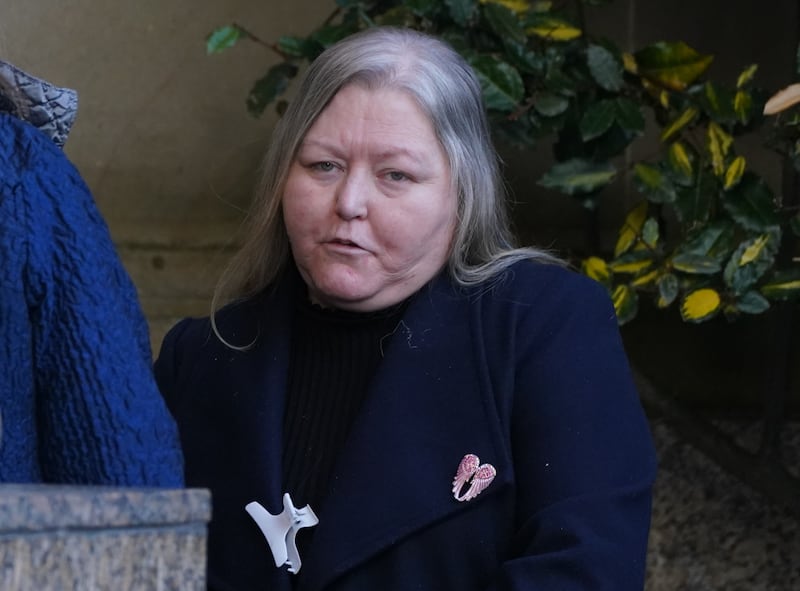 Donna Marie Brand outside the High Court in Glasgow during the trial