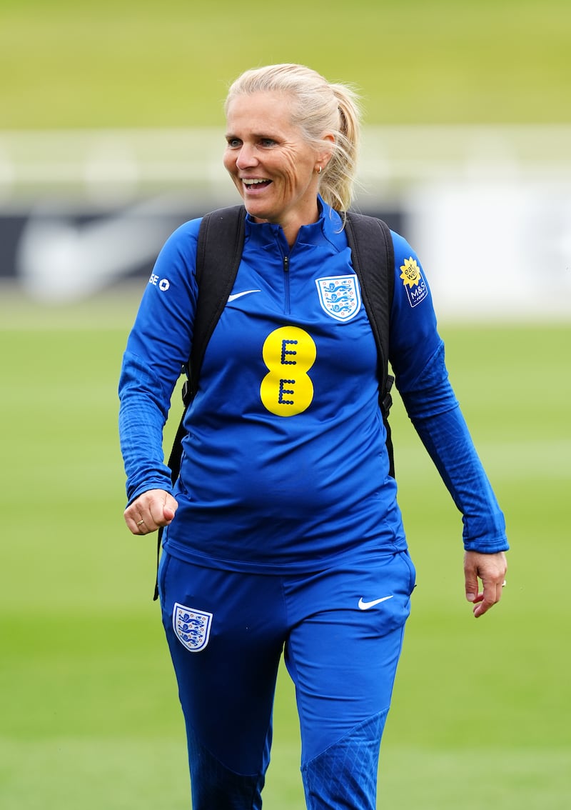 Hayes and Sarina Wiegman (pictured) will face off as national team bosses for the first time