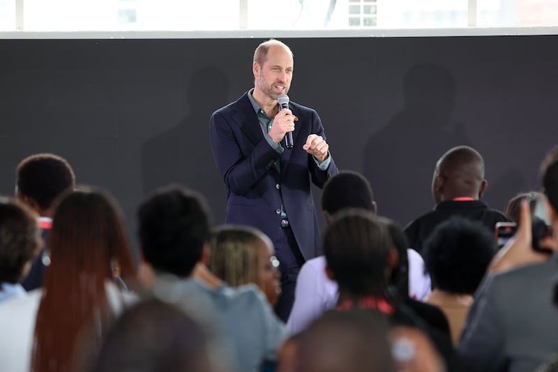 The Prince of Wales delivers a speech in Cape Town