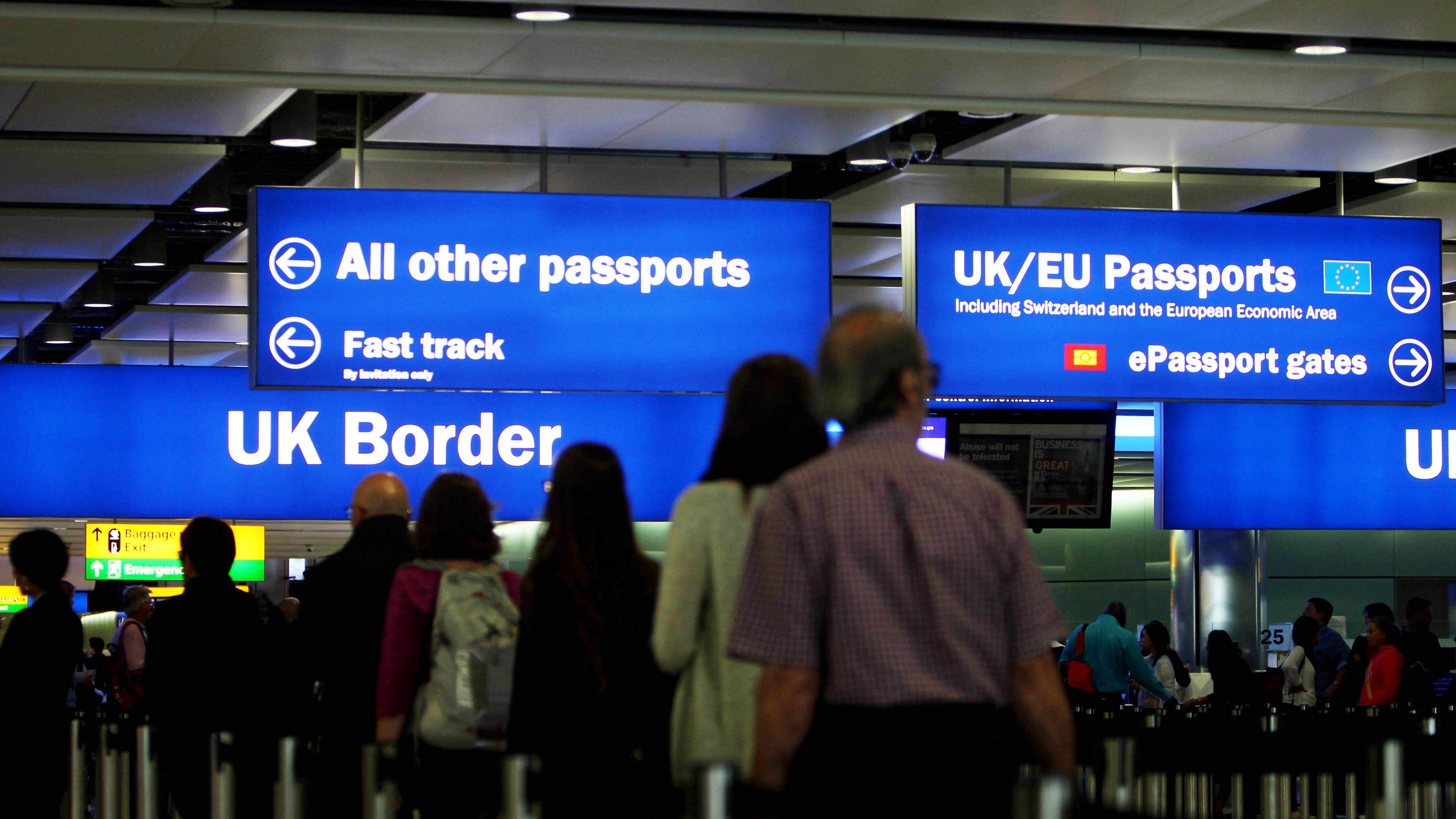The total number of visas issued to people coming to the UK has fallen slightly