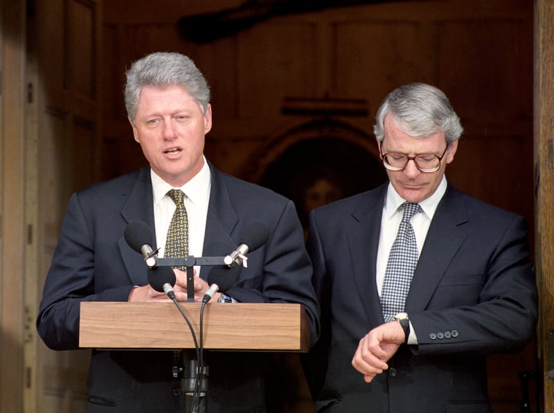 Bill Clinton with John Major in 1994