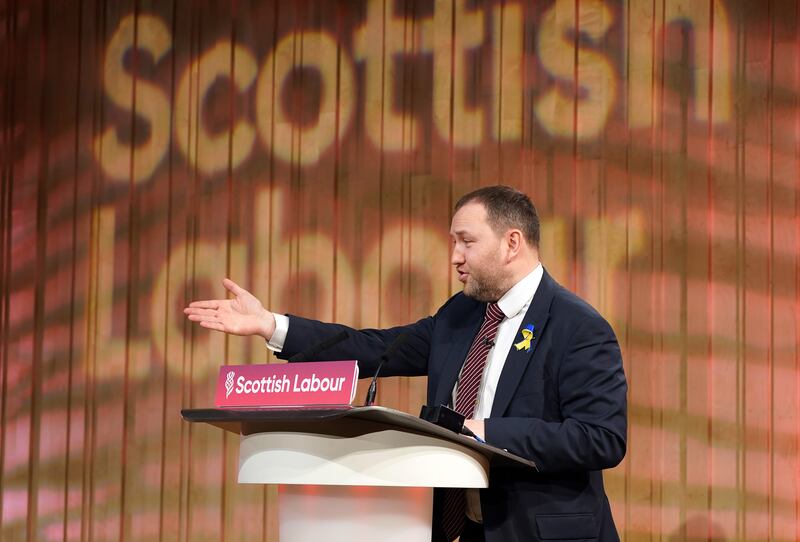 Scottish Labour MP Ian Murray speaking during the Scottish Labour conference at Glasgow Royal Concert Hall in 2022