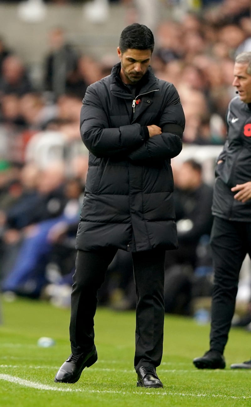 Mikel Arteta endured a frustrating afternoon at Newcastle