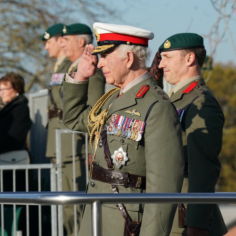 The King takes the salute